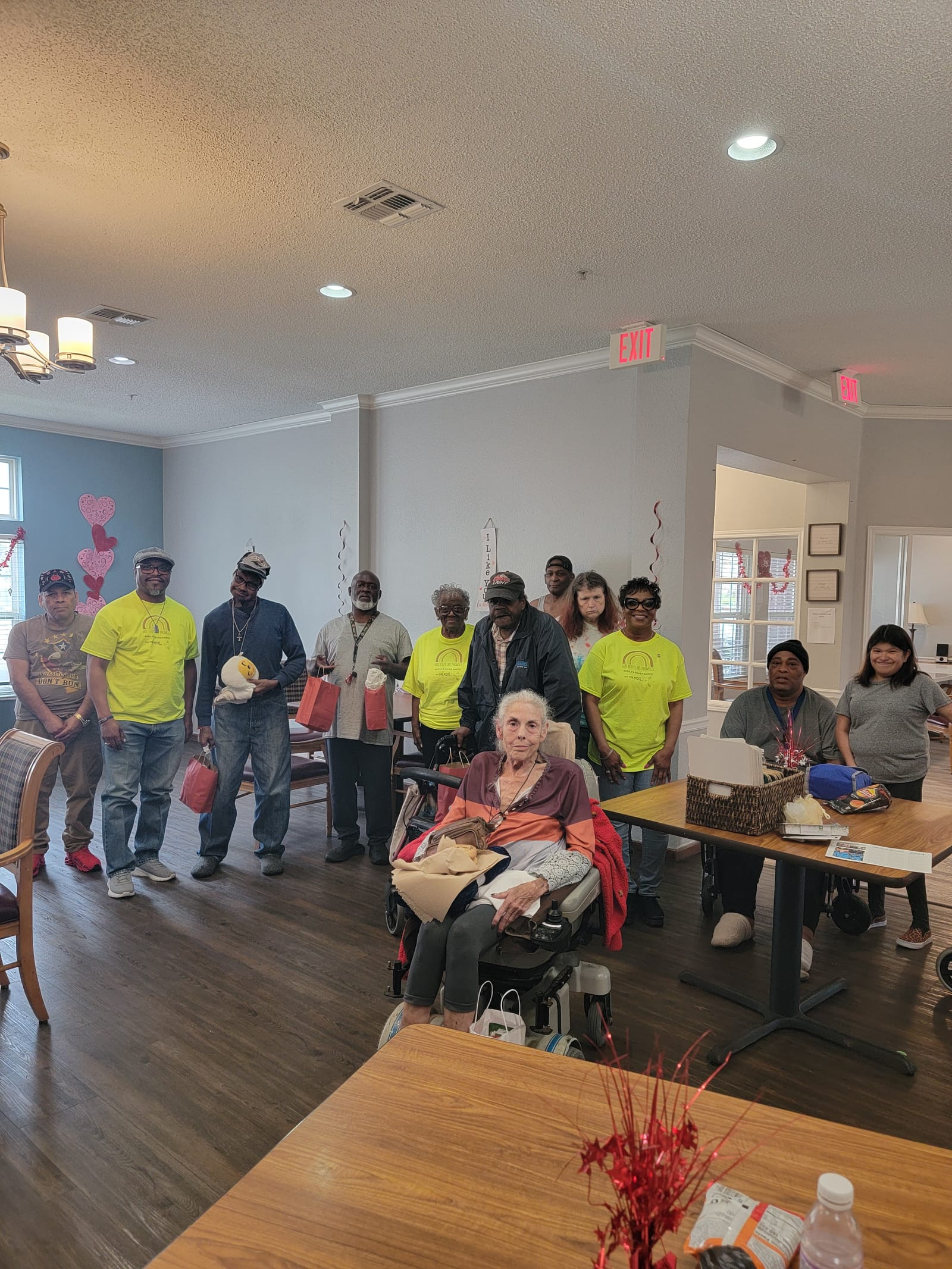 A full room of seniors at a Silver Saints bingo morning